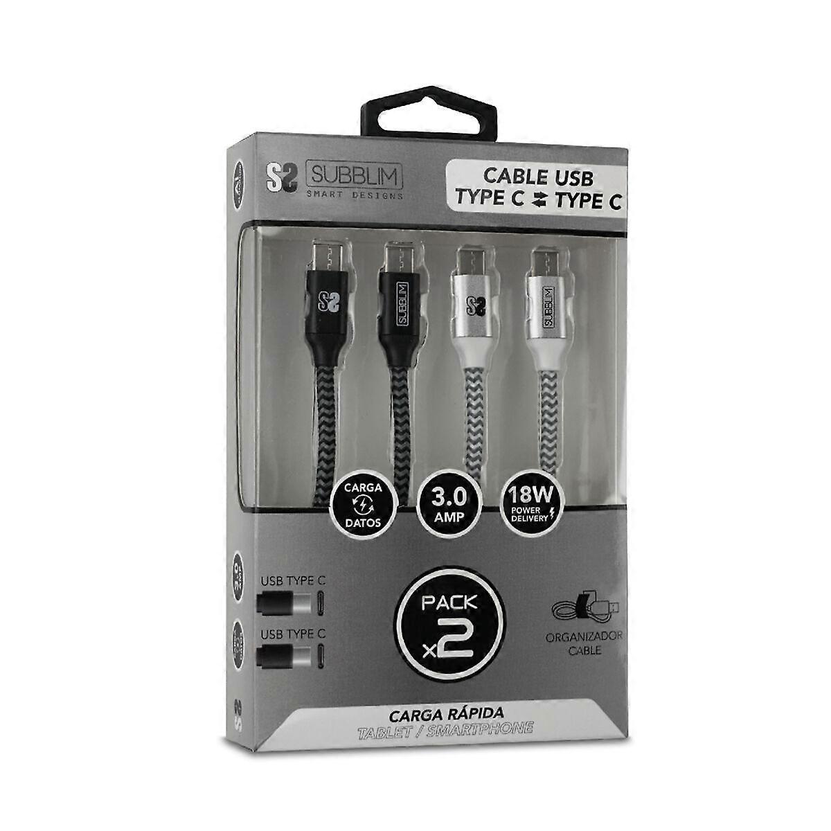 USB-C Cable Subblim SUB-CAB-4CC001