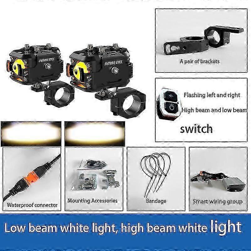 Motorcycle Fog Led Spotlight Auxiliar Yellow For F800 F650 1200gs High