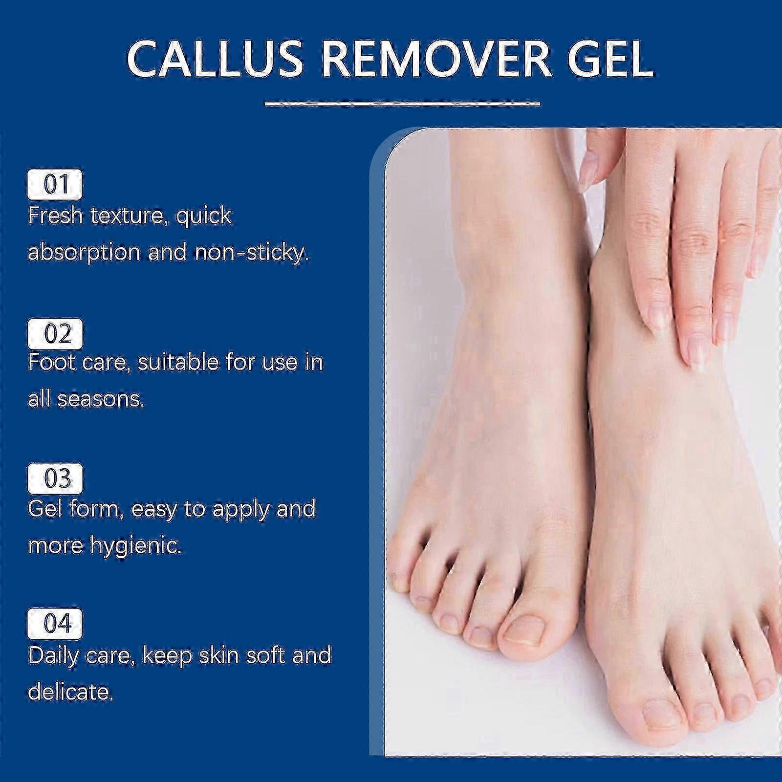 Callus Remover for Feet, Extra Strength Foot Callus Remover Gel, Dead Skin Removal for Feet, Dry Cracked Heel Repair, Peel Exfoliator Foot Care