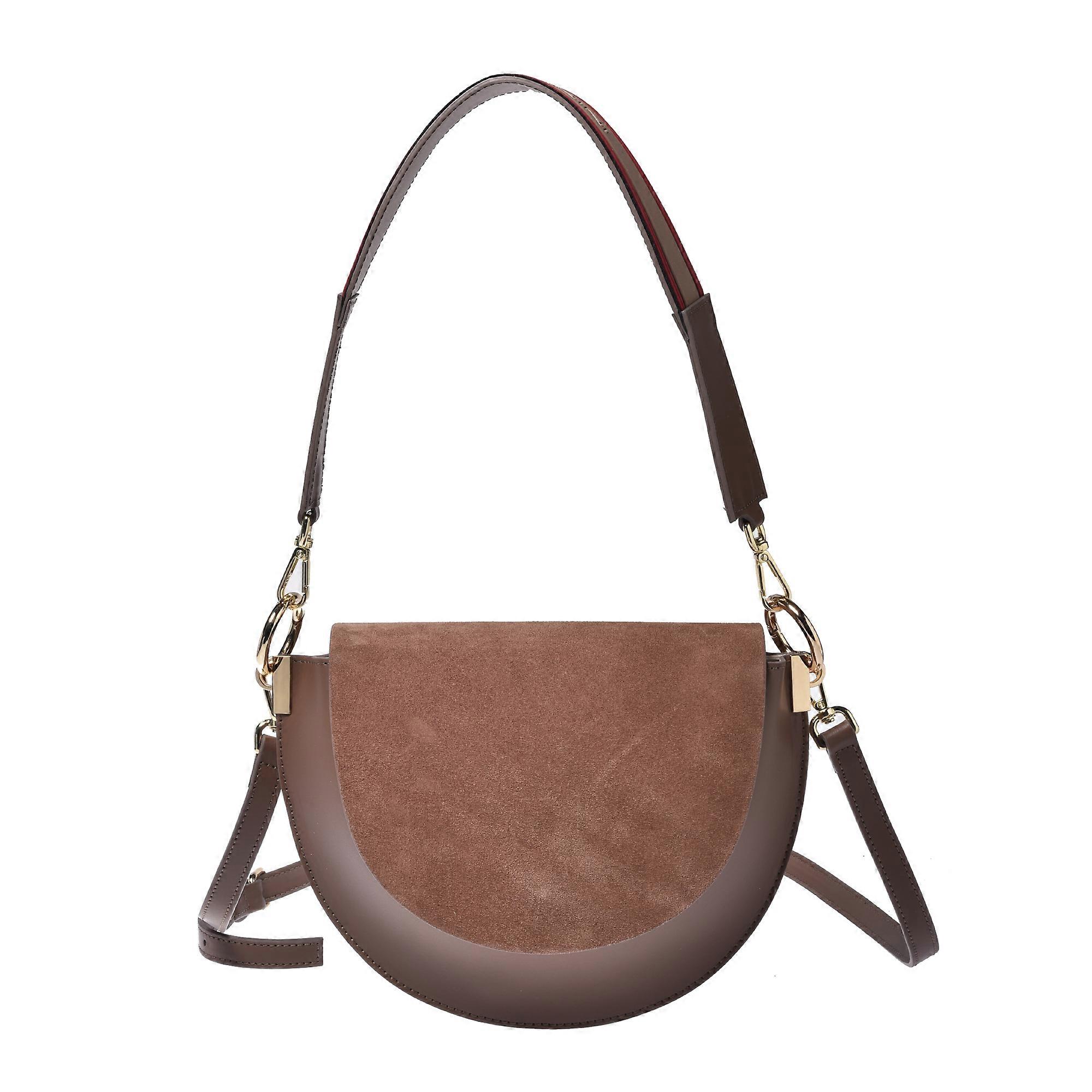 Baldinini - Brown Suede Leather And Leather Shoulder Bag