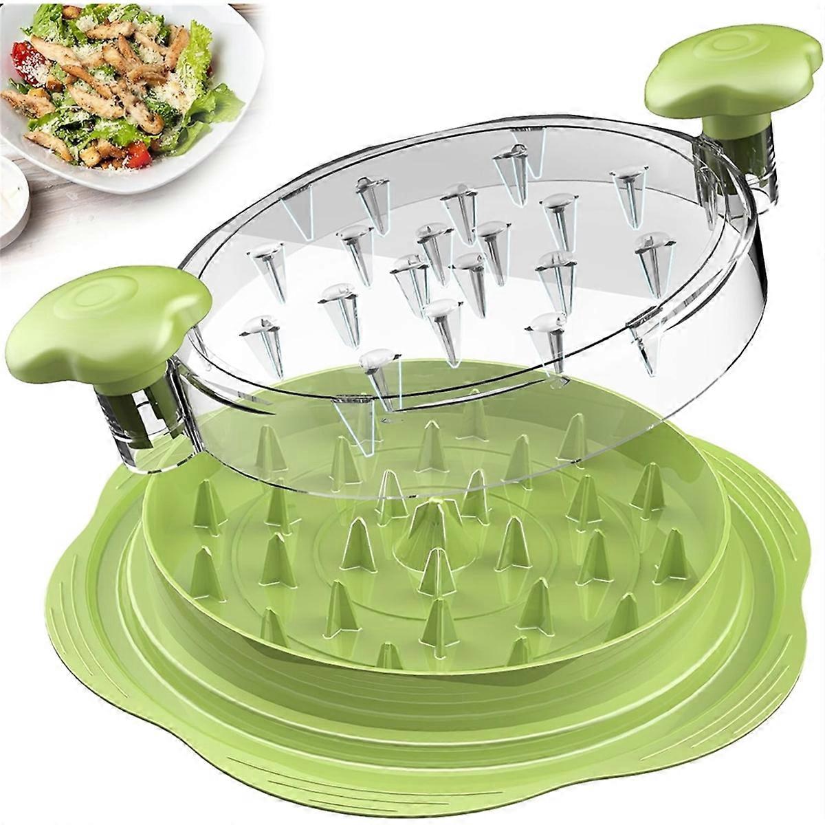 Chicken Shredder Large Chicken Breast Shredder Tool Twist with Brush&Fork, Visible Meat Shredder Machine