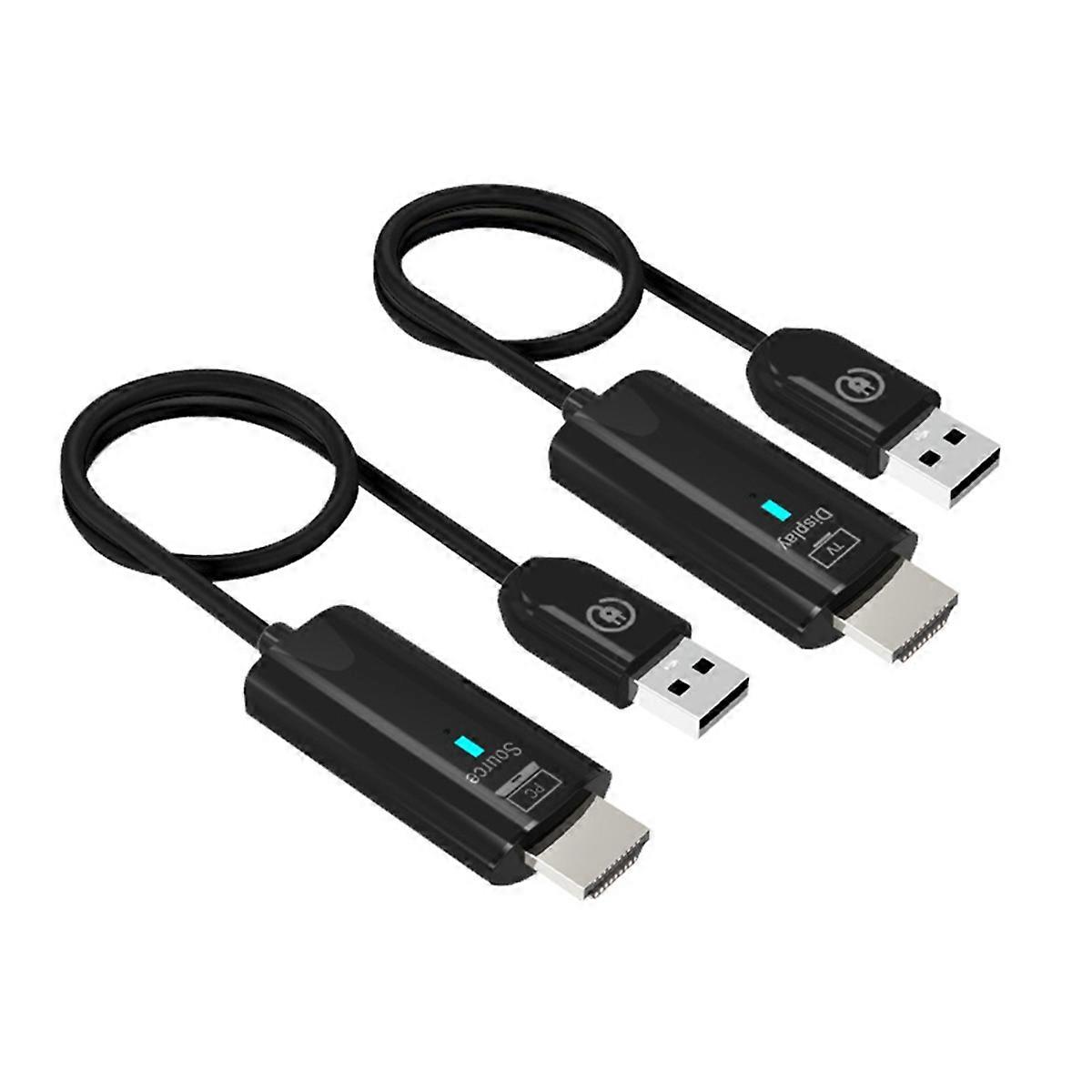 -Compatible Audio Video Wireless mitter and Receiver 1080P Extender 30M Plug&Play for Laptops TV Box to TV