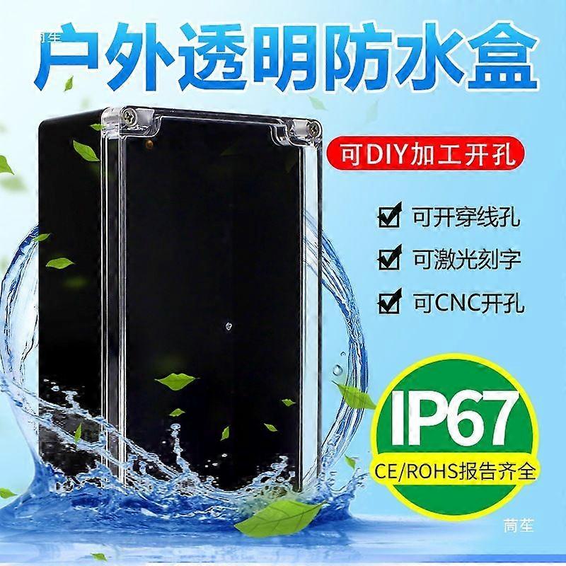 Junction Box: Outdoor Waterproof Junction Box With Transparent Cover - Weatherproof Electrical Enclosure For Power Monitoring