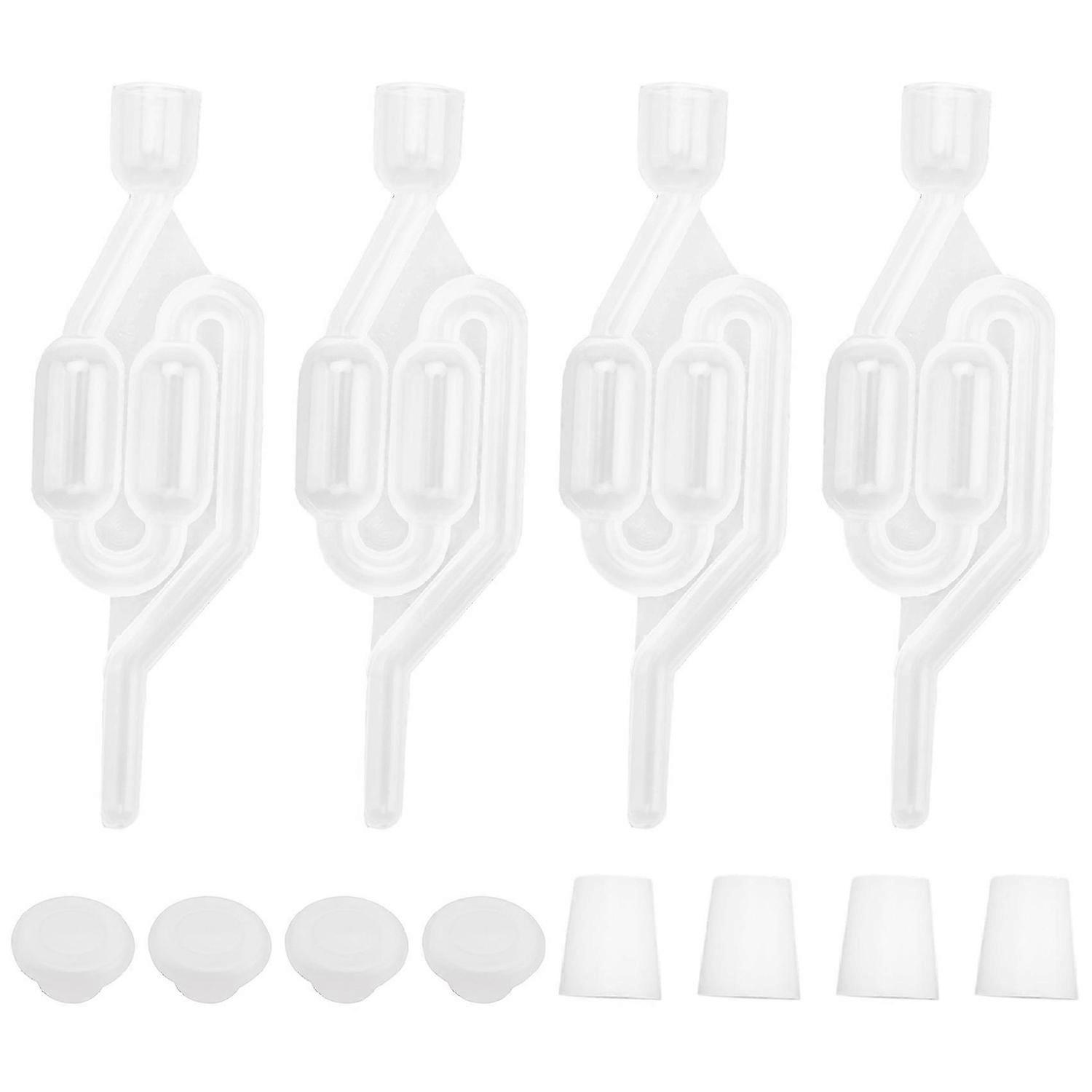 Fermentation Airlock,with Rubber Airlock Stopper Twin Bubble Airlock