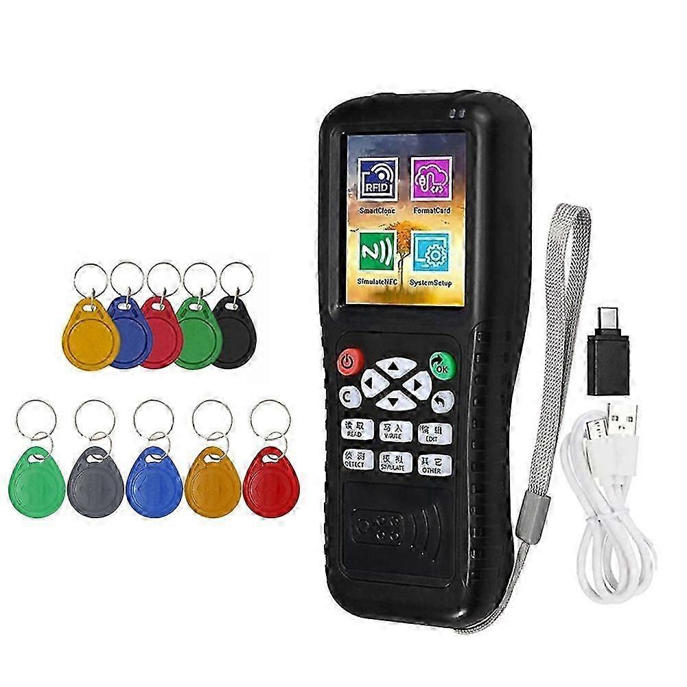 X100 RFID NFC Smart Card Reader Writer+5 X UID/T5577 Keychain RFID Duplicator ID IC Card Programmer