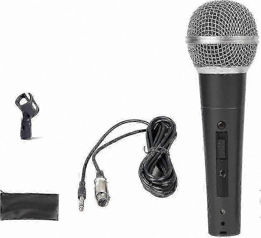 Professional Dynamic Vocal Microphone with Switch, Durable Wired Mic for Live Performances and Studio Recording