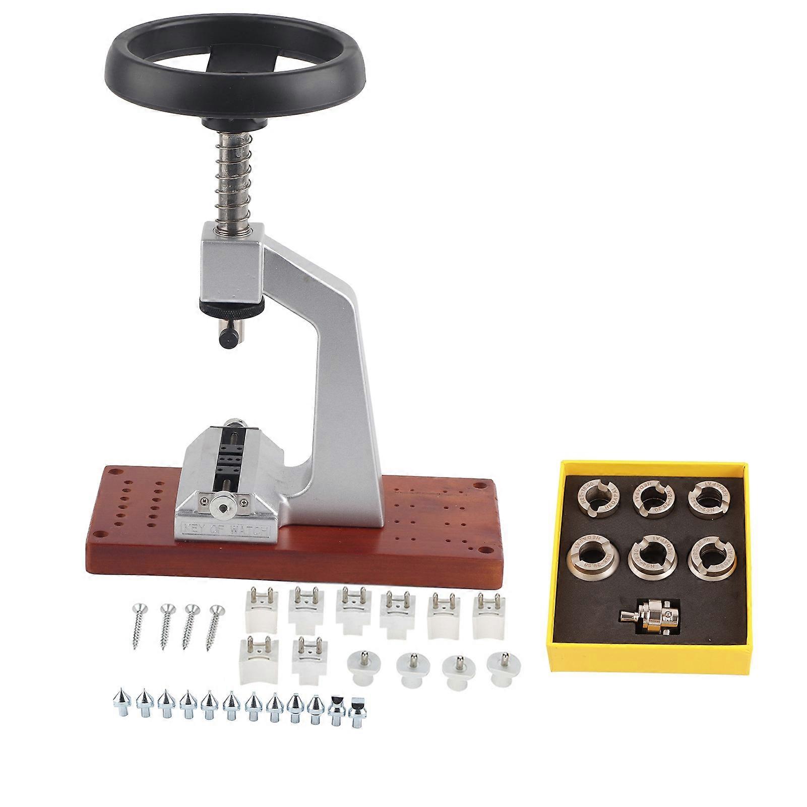 Bench Watch Case Opener, Watch Back Opening Tool with 6 Dies