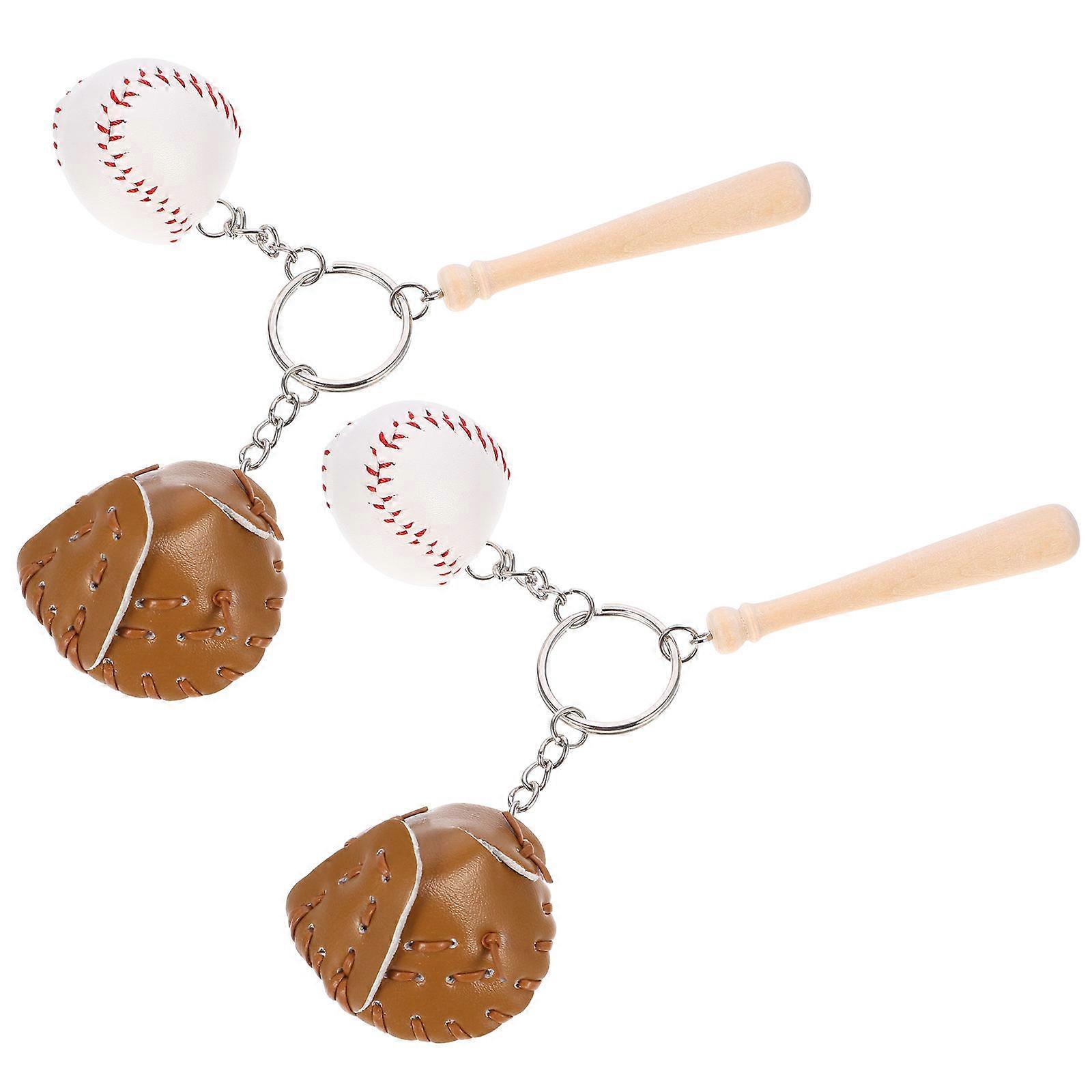 Baseball Keychains Decorative 8Pcs Softball Keychains for Decoration