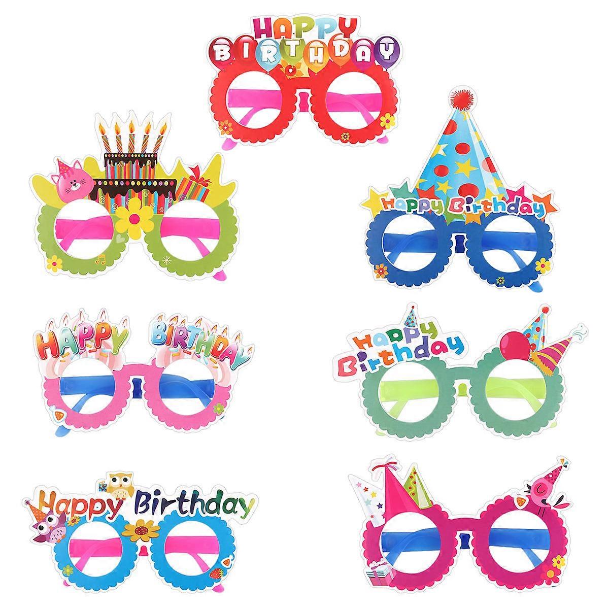 Party Eyeglasses Paper Eyeglasses Frame for Kids 12Pcs Assorted Color Decoration