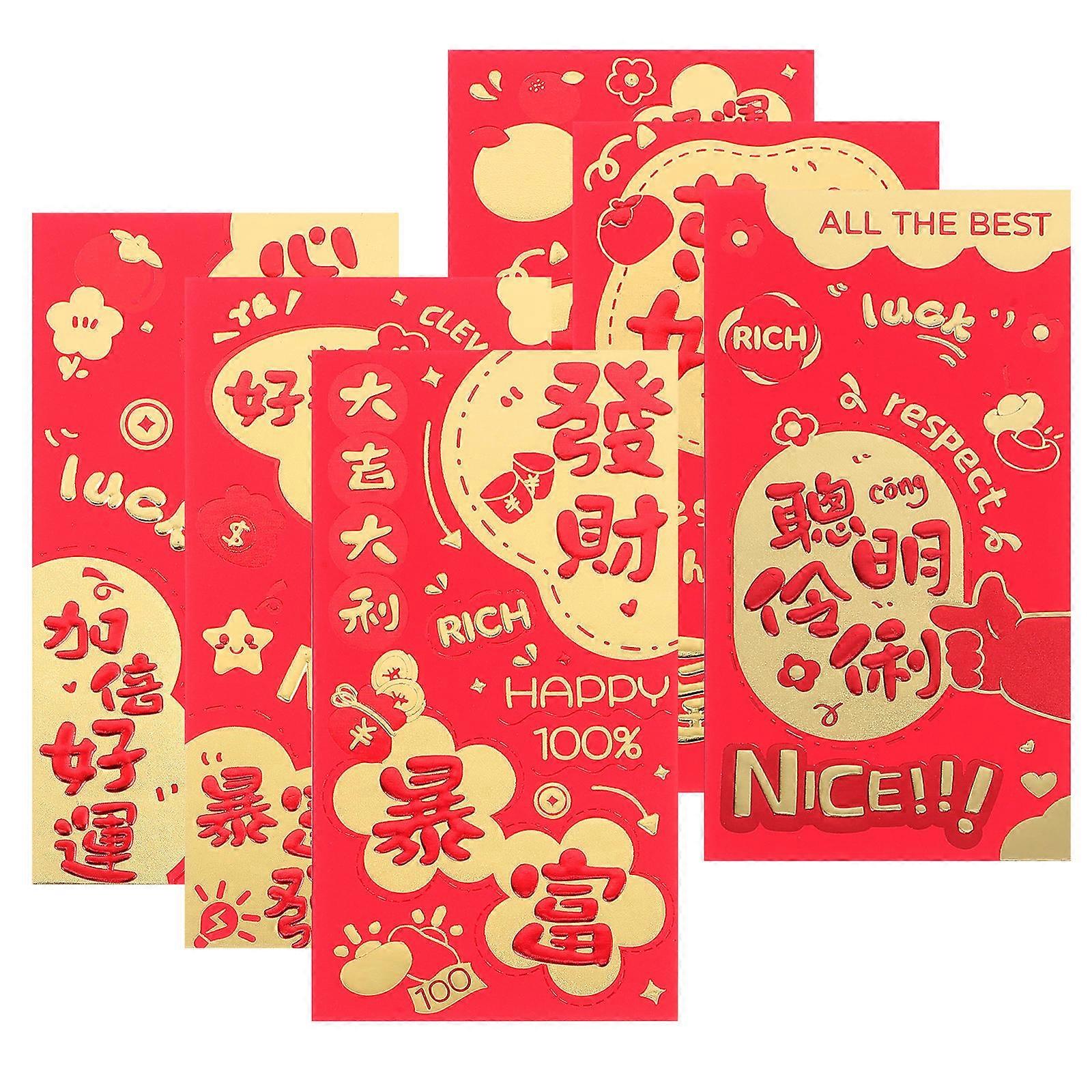 Chinese Red Envelope Paper for Storage 30Pcs Chinese New Year Red Envelopes