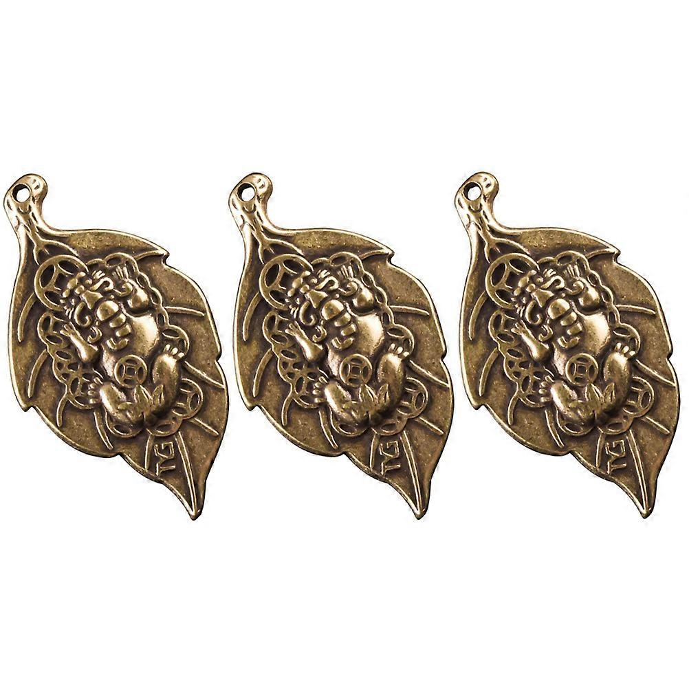 Keychain Ornaments for Decoration Use 3Pcs Brass Retro Pendants Set
