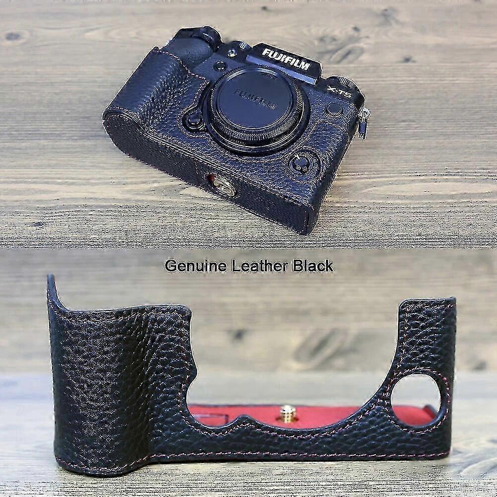 Camera Half Enclosure Case for Fujifilm X-T5 Leather Handle