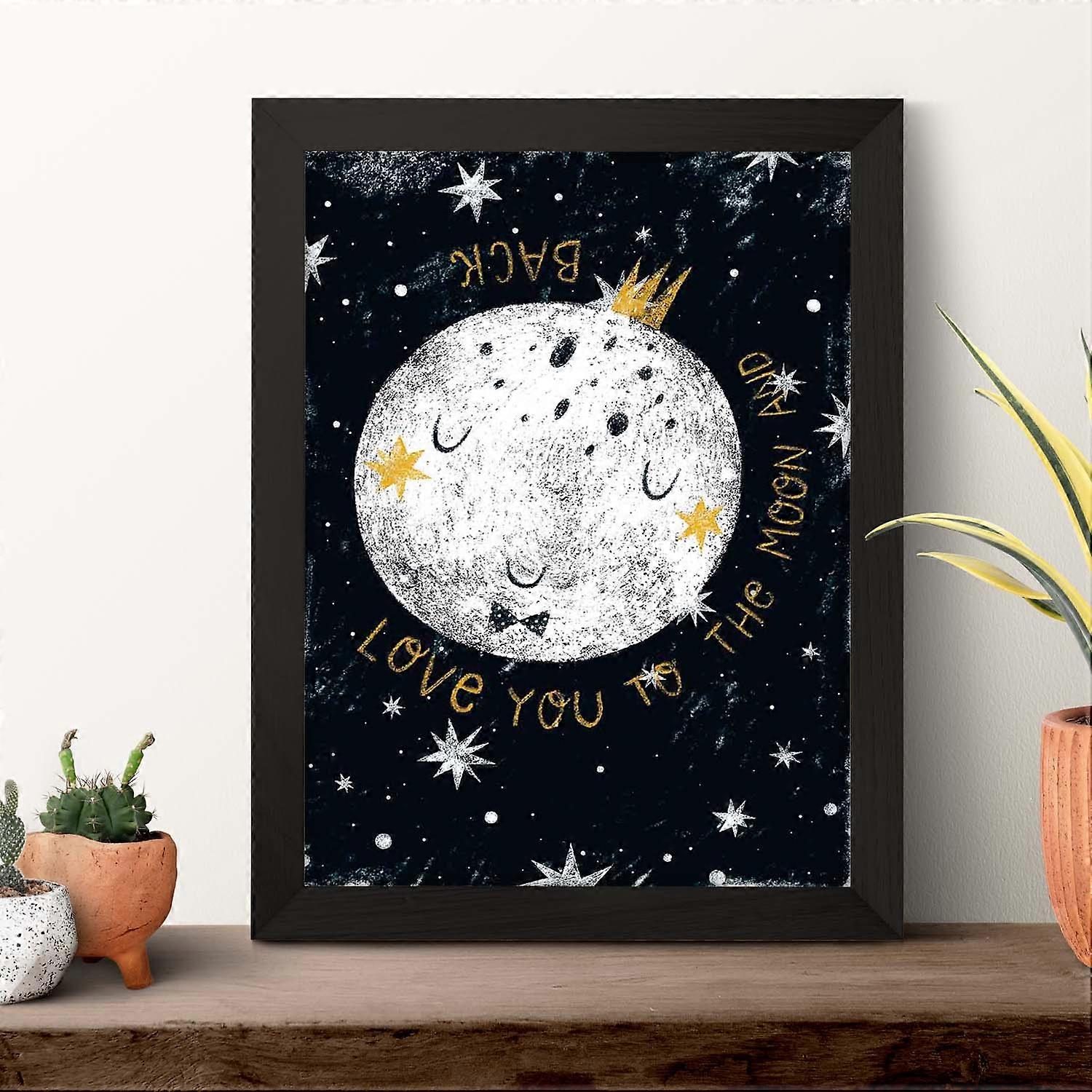 Imprimé Lune Blanche Style Nordique