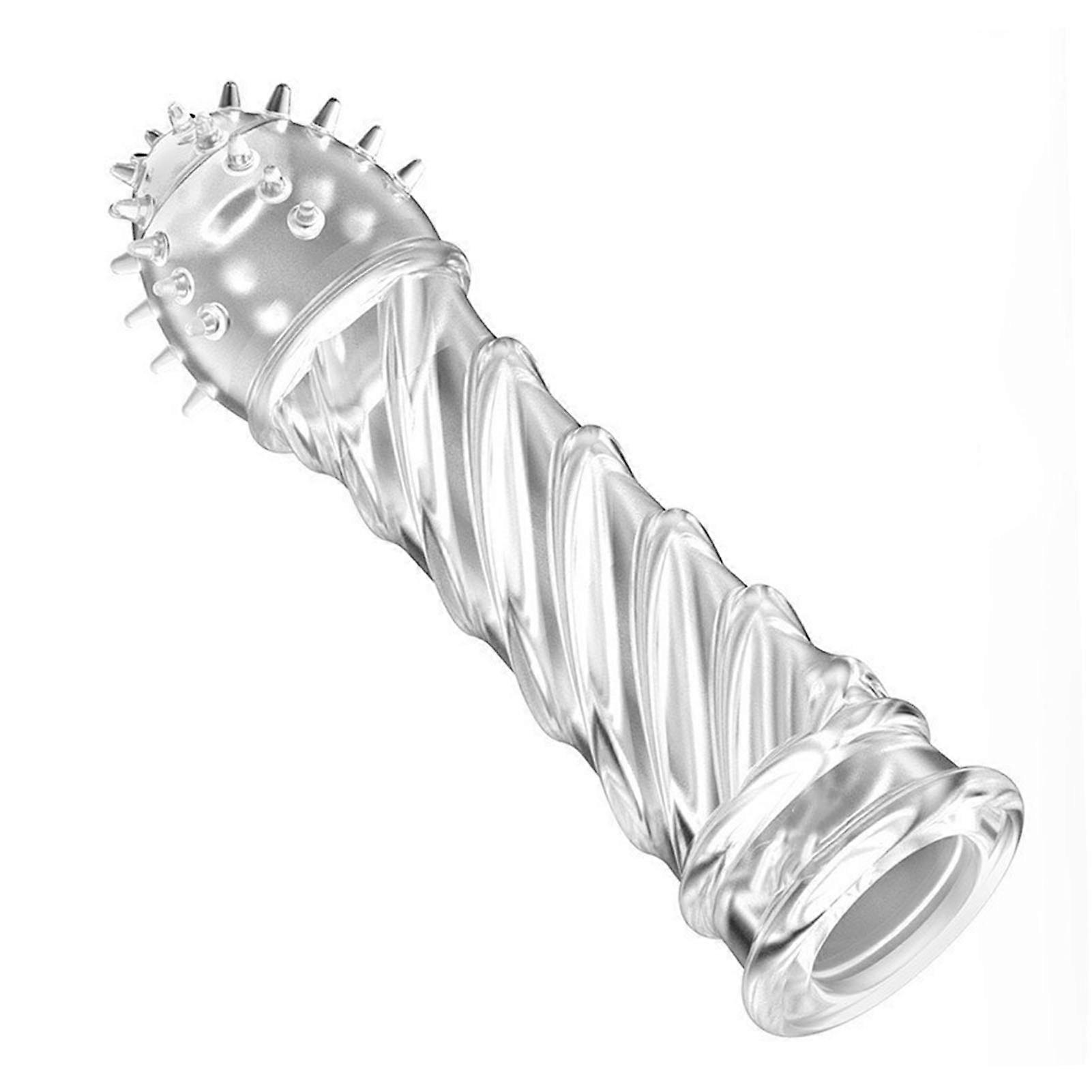 Male Extension Condom Dotted Thread Soft Latex Sleeve Type A