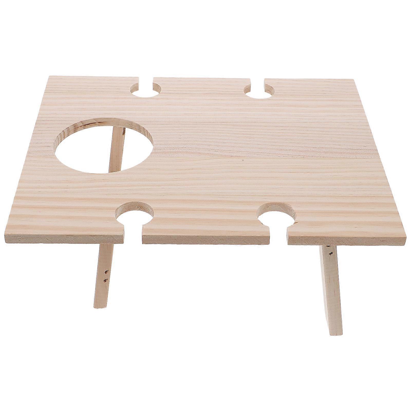Portable Square Table Wooden Foldable Design for Outdoor Use