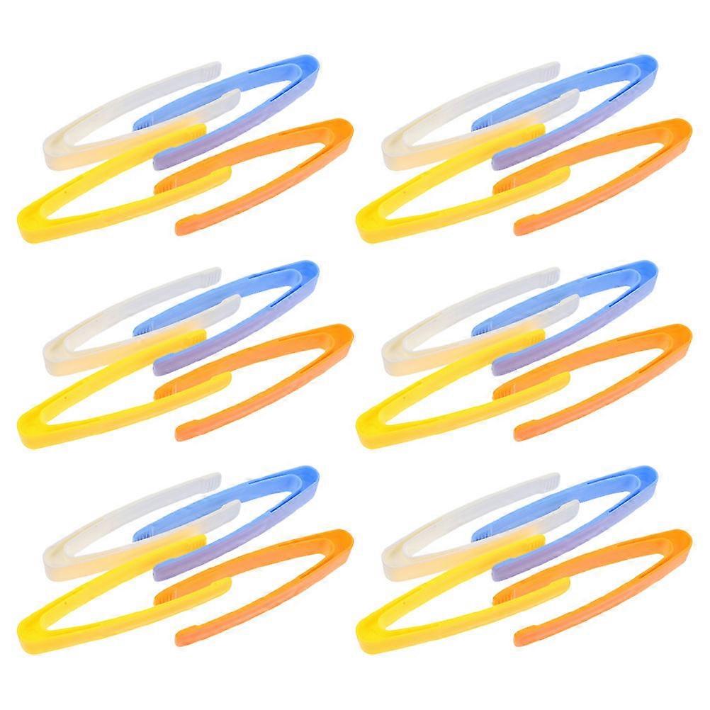 Fine Motor Skill Tweezers For Children Camping And Hiking Flat-head Design Assorted Color 24Pcs