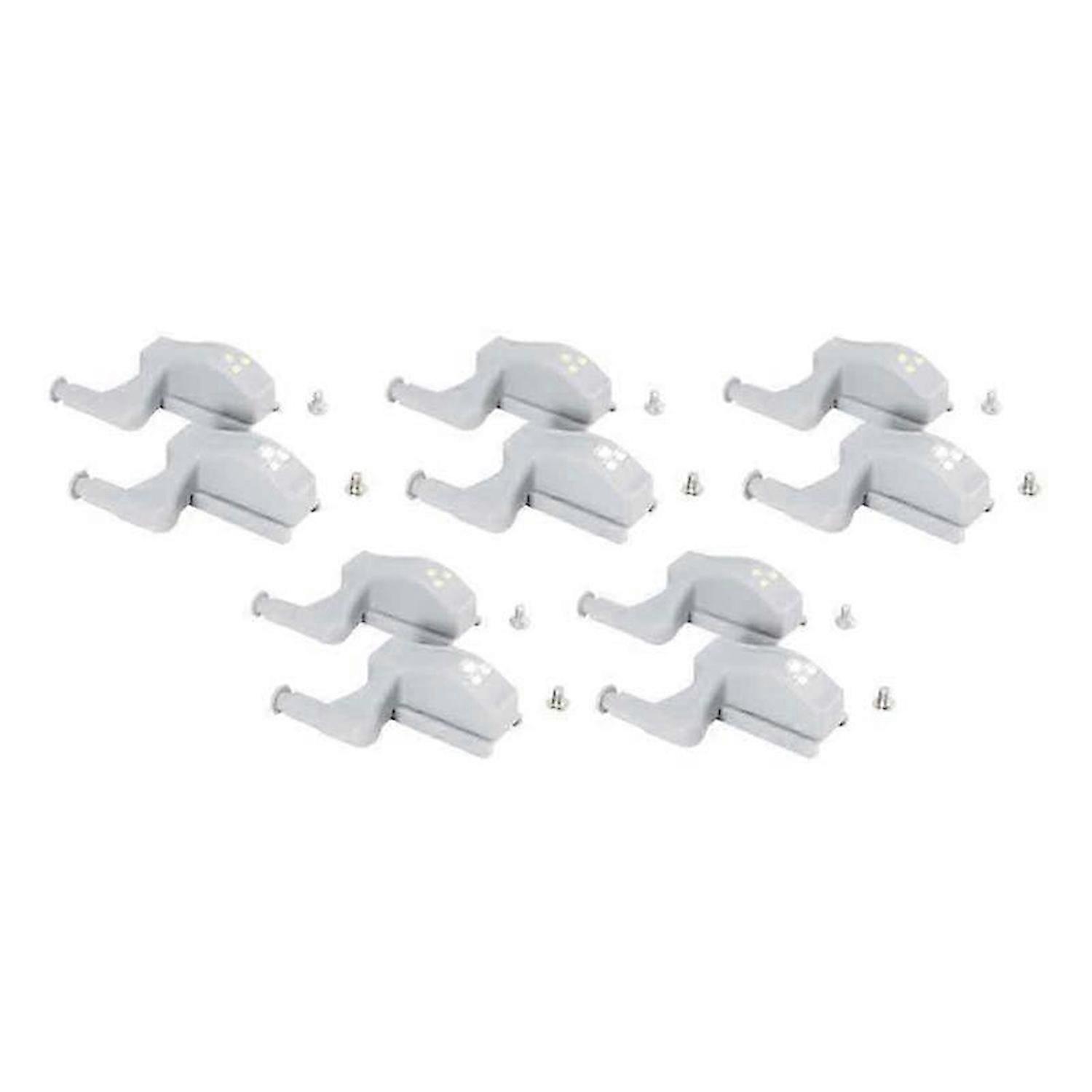 10 LED Inner Hinge Lamp Wardrobe Hinge Light Under Cabinet Light Cupboard Sensor Lights for Bedroom