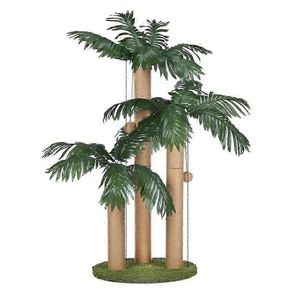 Simulated Areca Palm Three Pillars Cat Scratching Post Climbing Stick