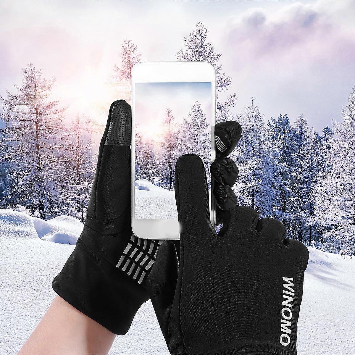 Full Finger Sporting Gloves for Fitness Touch Screen Black