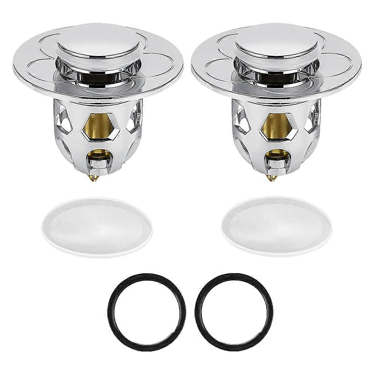 Rebound Core Push Type Sink Plug, Universal -Up Drain Strainer