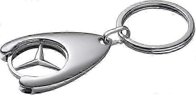 メルセデスベンツダイムラーキーホルダー、シルバー、鋳造亜鉛ニッケルメッキ