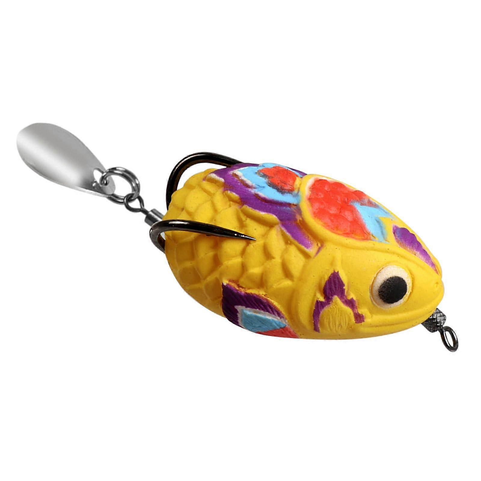 Frogs Lures For Blackfish Baits 4.5cm 11g PVC Simulated Frogs Baits With Double Hook PVC Fishing Type B