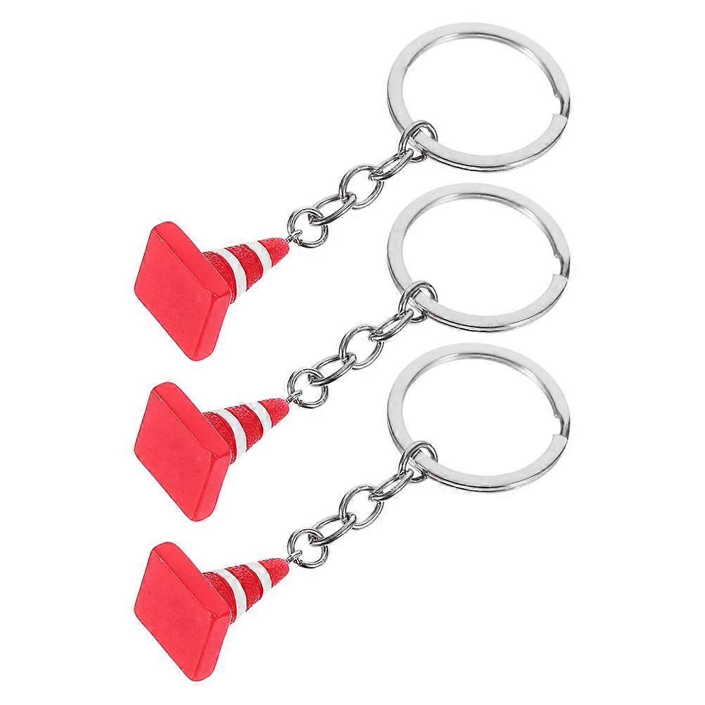 Traffic Cone Keychains Mini Traffic Cone Key Holder for Decoration 6Pcs