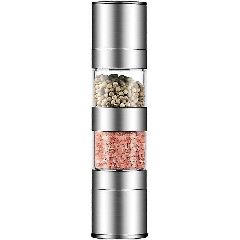 2 In 1 Salt And Pepper Grinder Set,Stainless Steel Salt Grinder