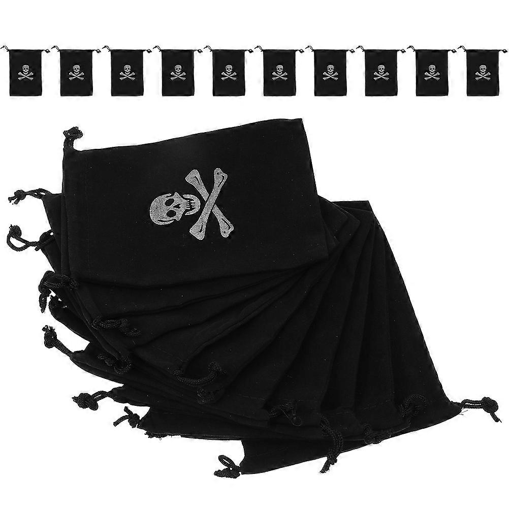 60Pcs Halloween Pirate Coins Bag Perfect For Festive Decoration And Storage Durable Drawstring Style