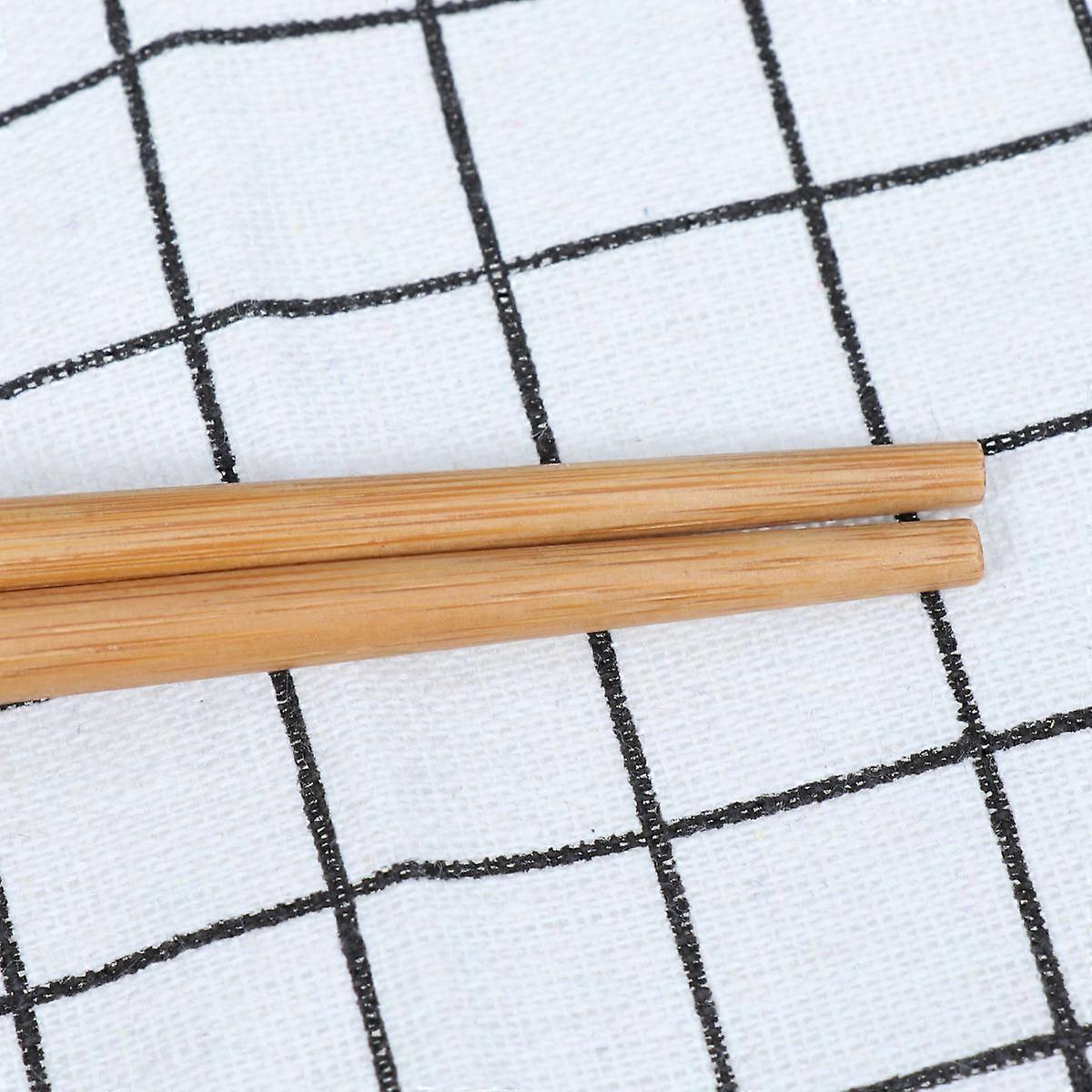 Reusable Chopsticks Bamboo for Cooking Mealtime 24x1x1cm Khaki 20Pairs