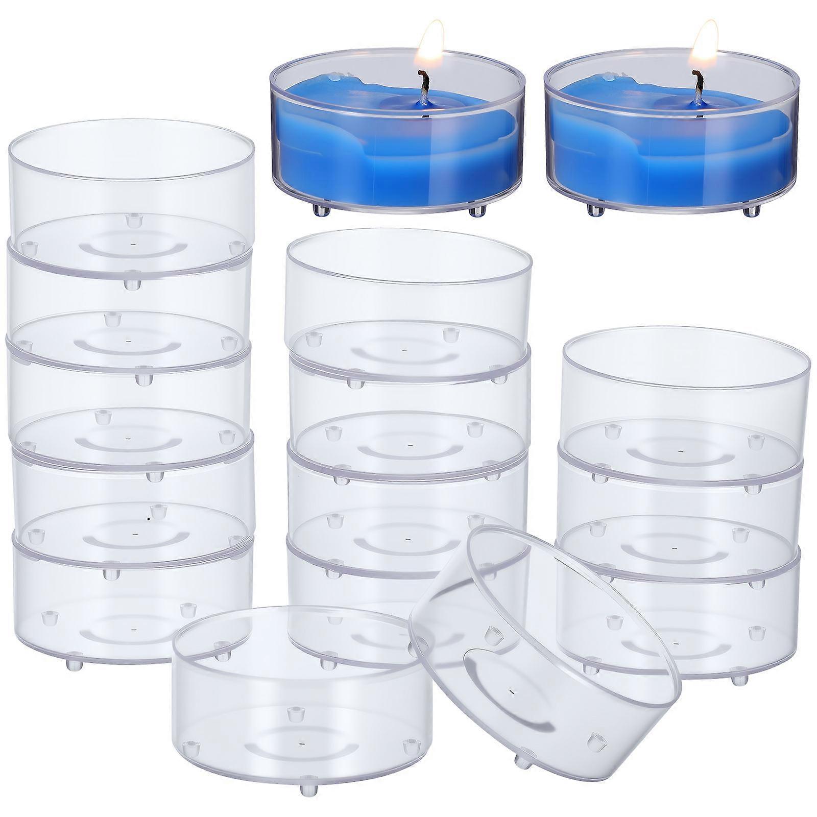 Candle Holder Clear Plastic Candle Holder for Storage Use 200Pcs