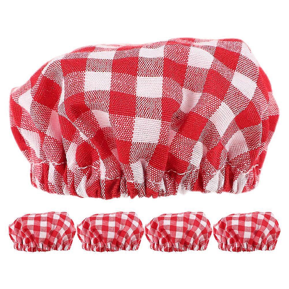 Reusable Sourdough Jar Covers 5Pcs for Fermentation Dust-Proof and Canning Kitchen Storage Red Cloth