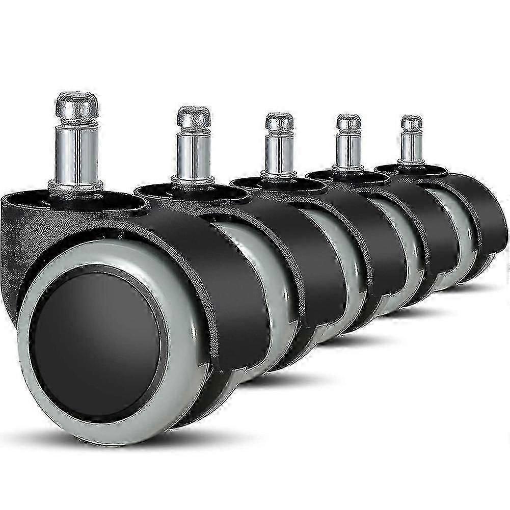 5 Pack Koła krzeseł biurowych 11 mm / 22 mm Wymiana twardej podłogi do krzeseł do gier, krzeseł obrotowych