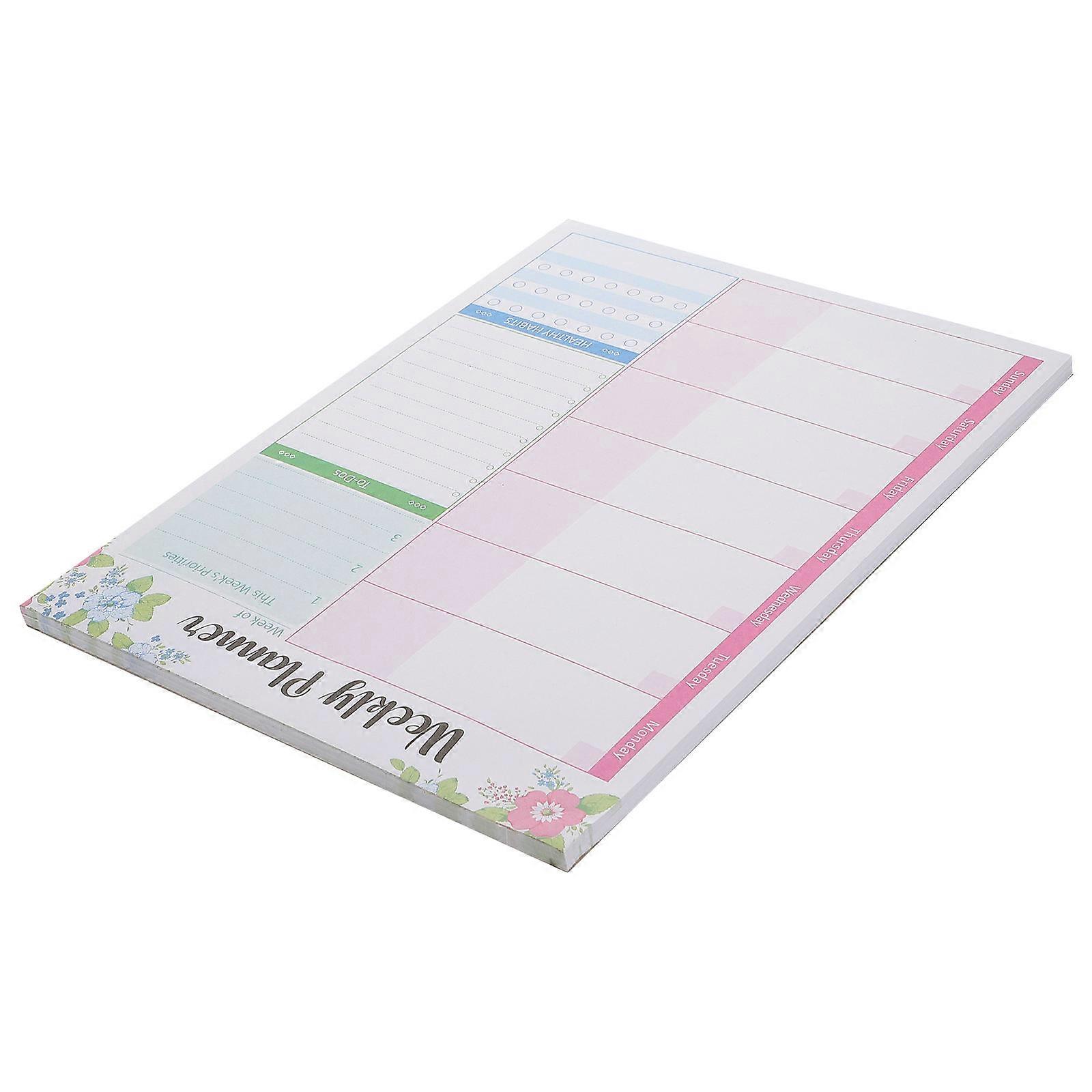 Daily Notepad Writing Tearable Note Pad Multi Color 25.3X19.2CM Practical Design For Office Staff 1Set