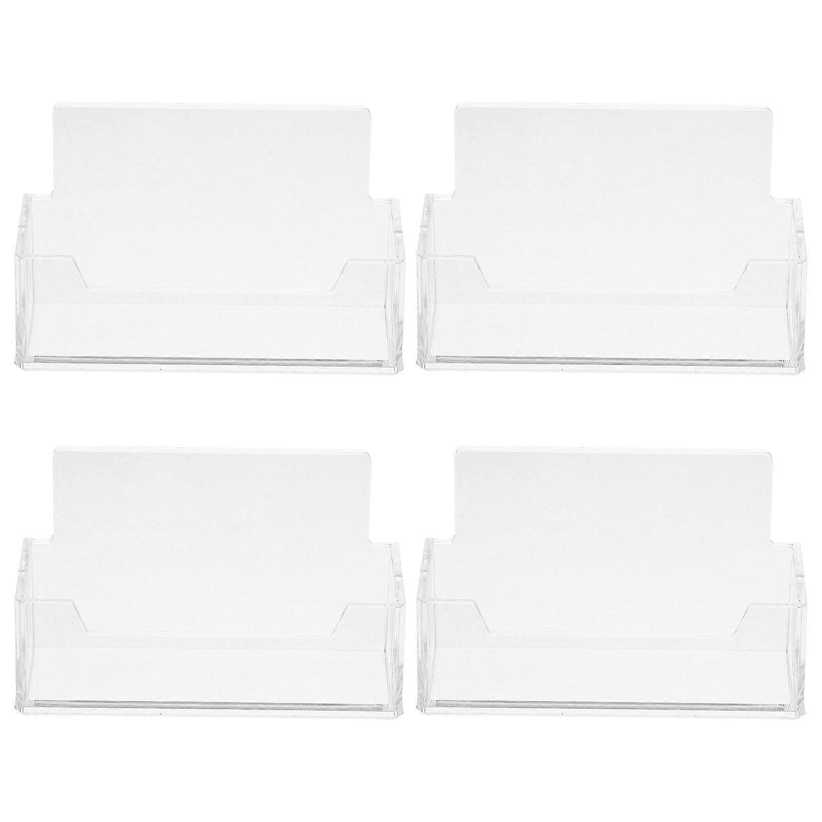 Professional Performance Enhancement Name Card Holder Container 4Pcs Office Organizer For Meeting Room Display