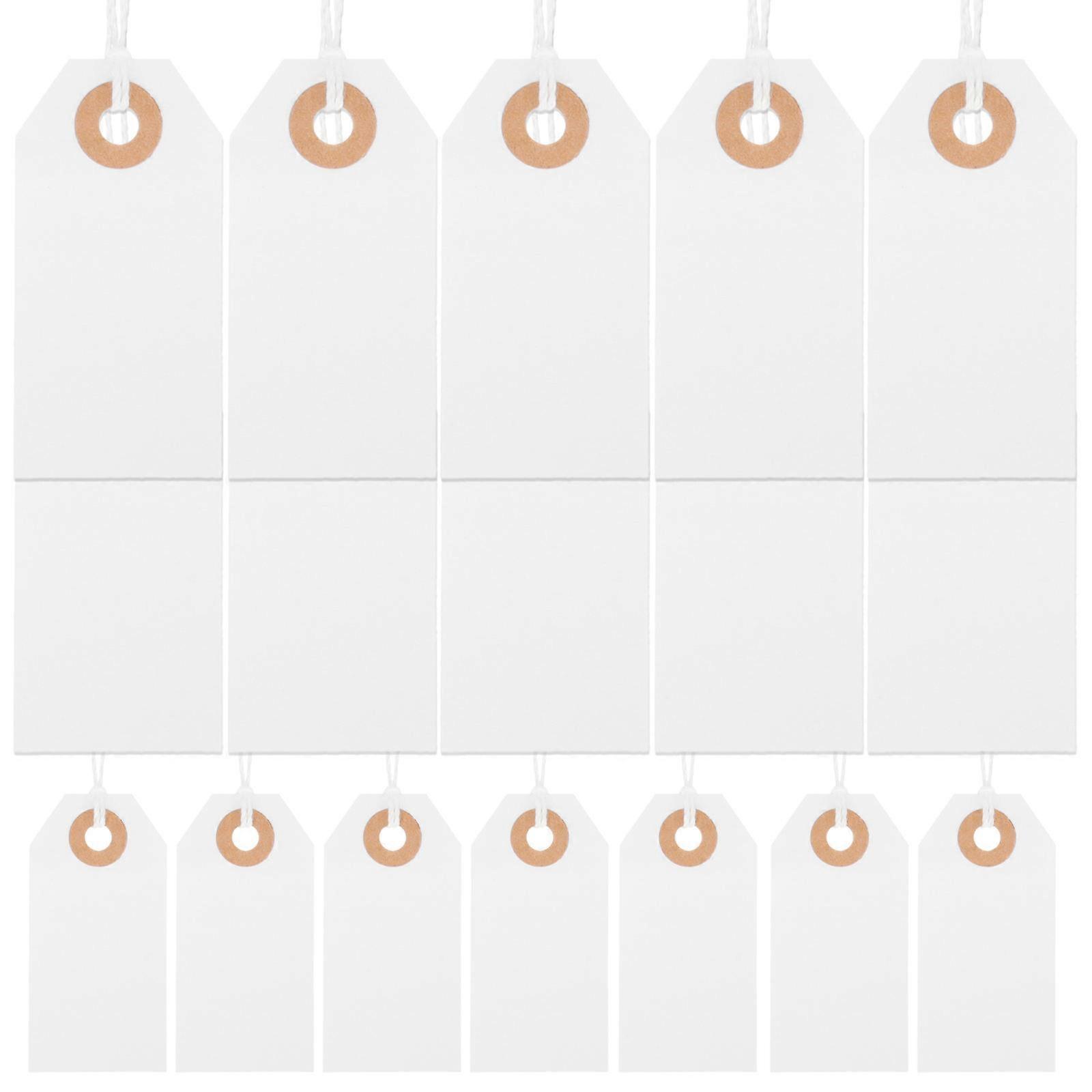 Paper Tags with String Blank Hanging Tags for Jewelry 500Pcs