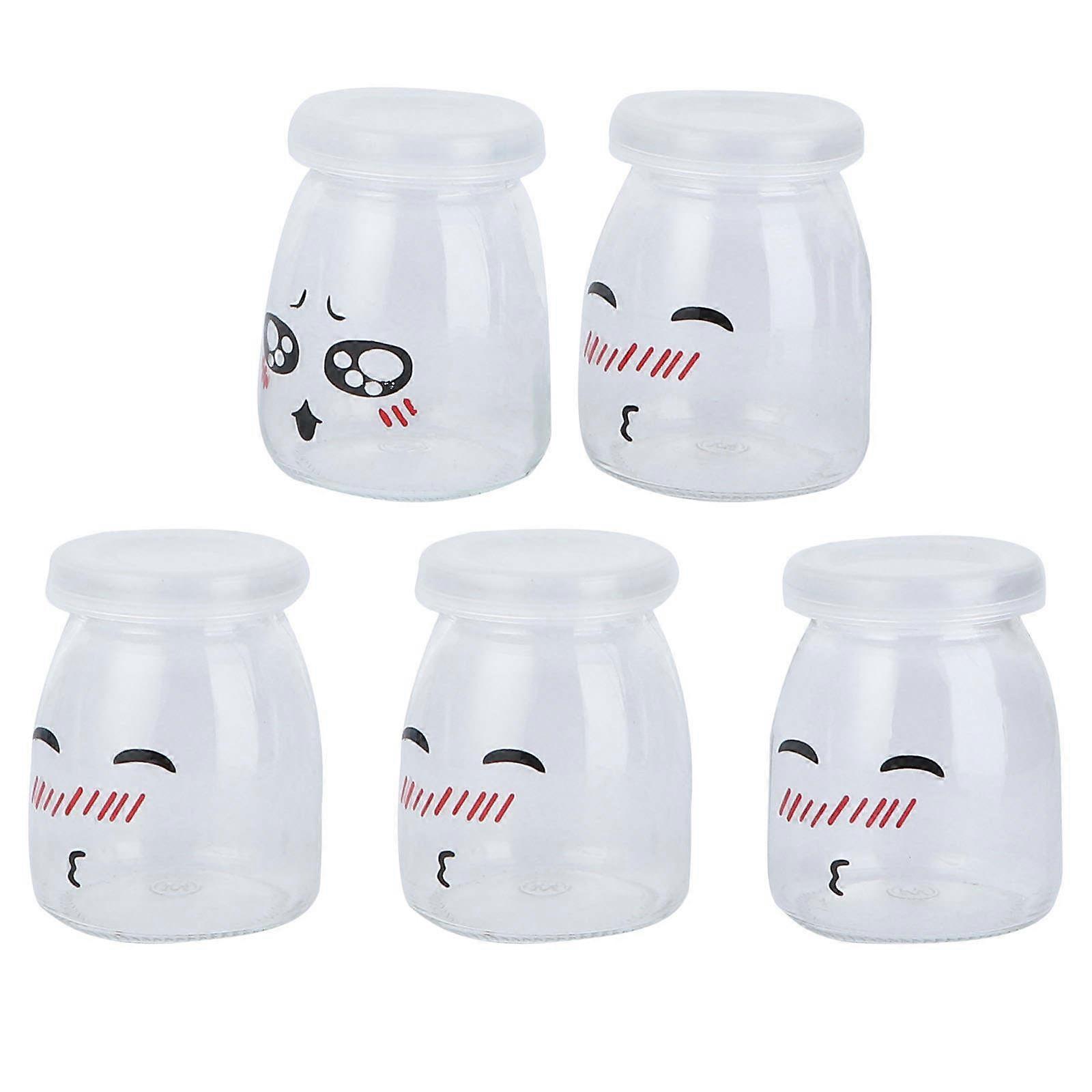 Milk Bottle Glass Pudding Jar for 10Pcs Heat Resistant Containers