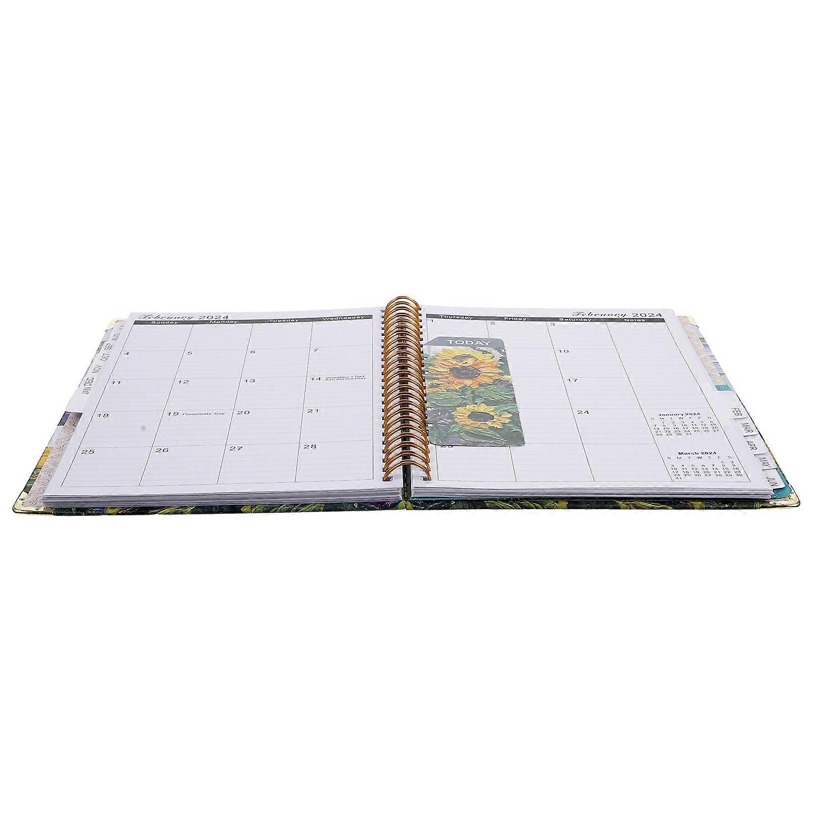 English 2023 Planner Daily Planner for Writing 4Pcs Coil Notepad