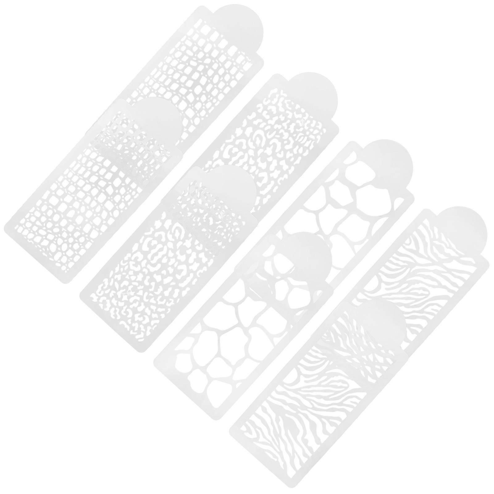 Leopard and Cow Pattern Printing Templates for Cake Decoration 4Sets