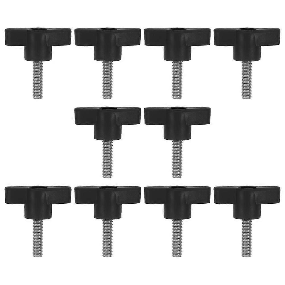 Metric Thread Thumbscrew 40Pcs Adjustable Knob For Secure Hold In Mechanical Equipment And Storage Room Black M6x25MM
