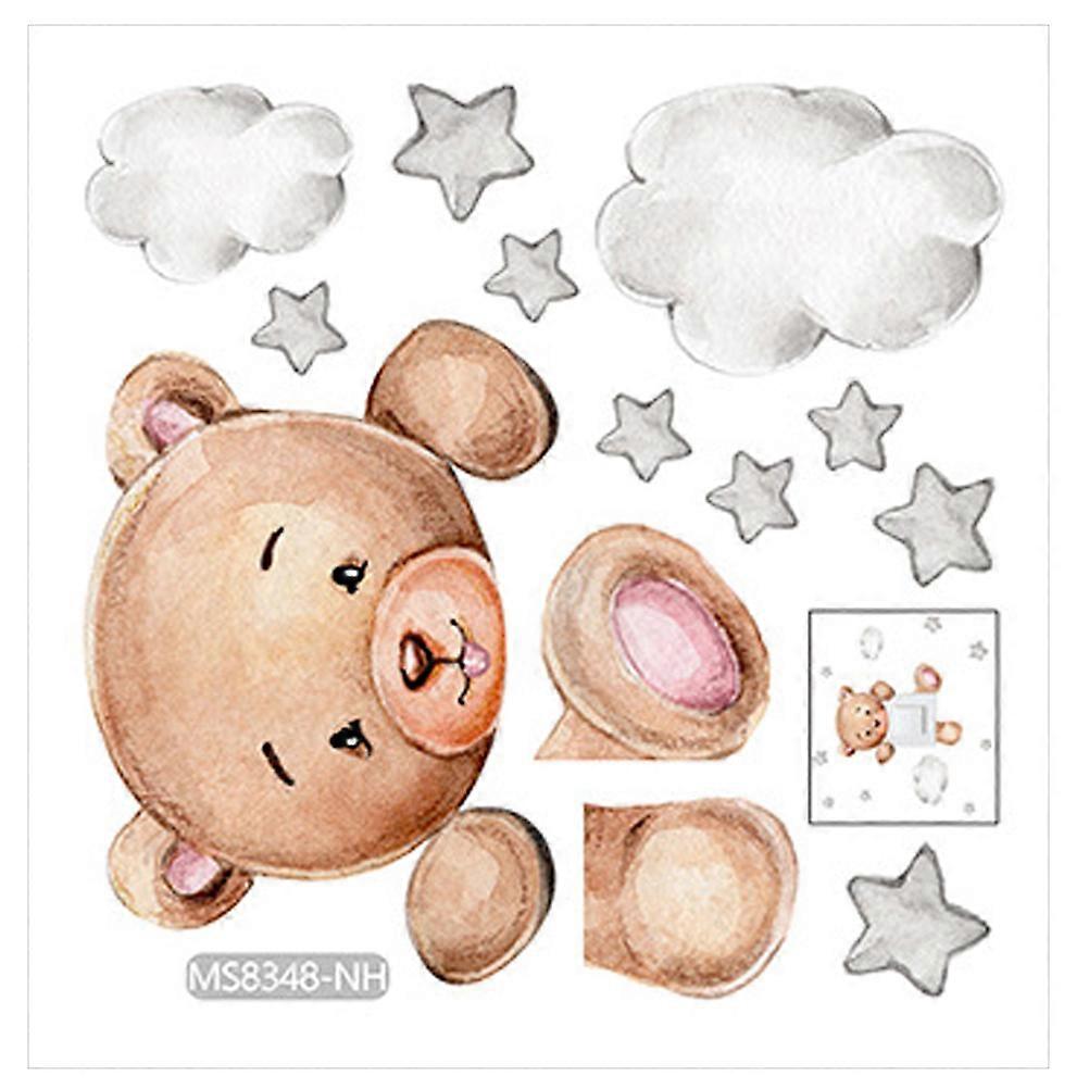 Cute Bear Wall Decals Light Stickers for Decoration 3Sets