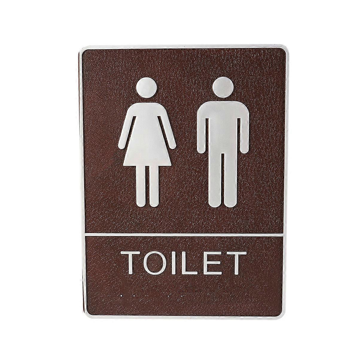 Creative Wall Sticker Toilet Signs for Restroom Use 3Pcs Pack