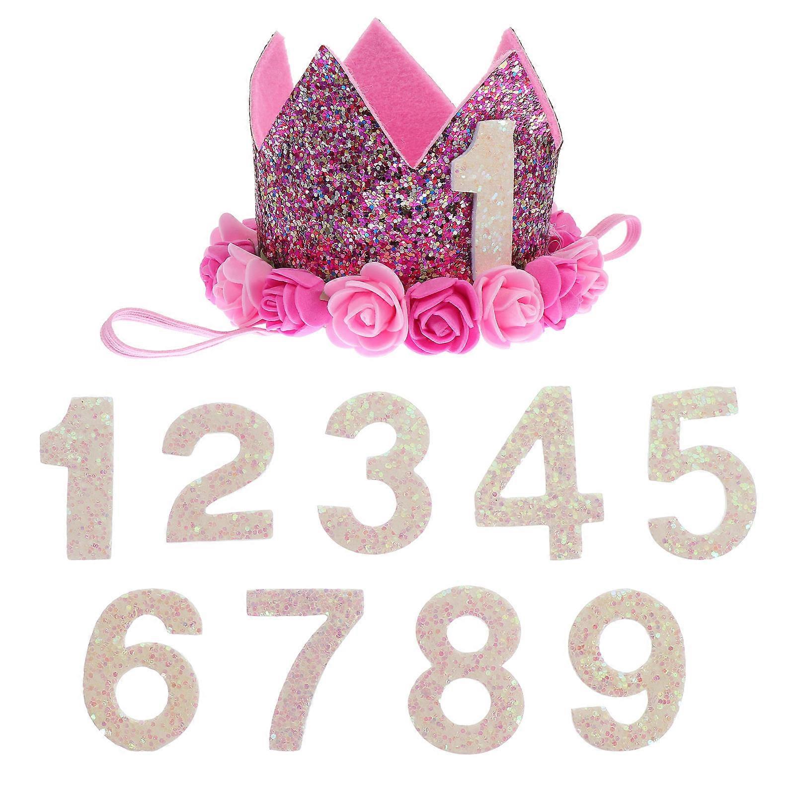 כתר הופעה לילדים כיסוי ראש פרחוני למסיבת יום הולדת 1 יחידות