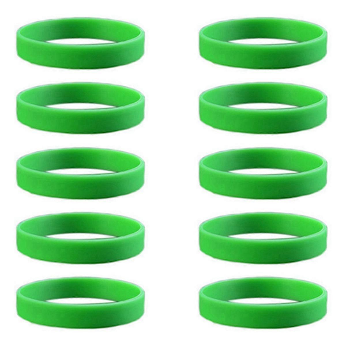 Silicone Rubber Wristband Bangle Green