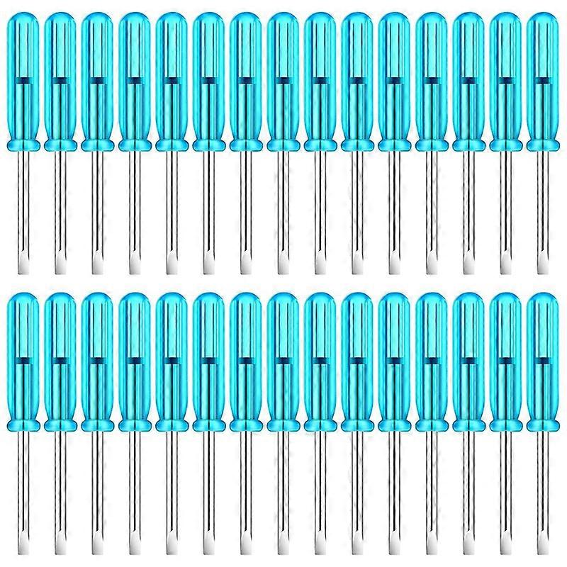 100 PCS Mini Slotted Screwdriver, 2.0mm Flat Head 45mm Length