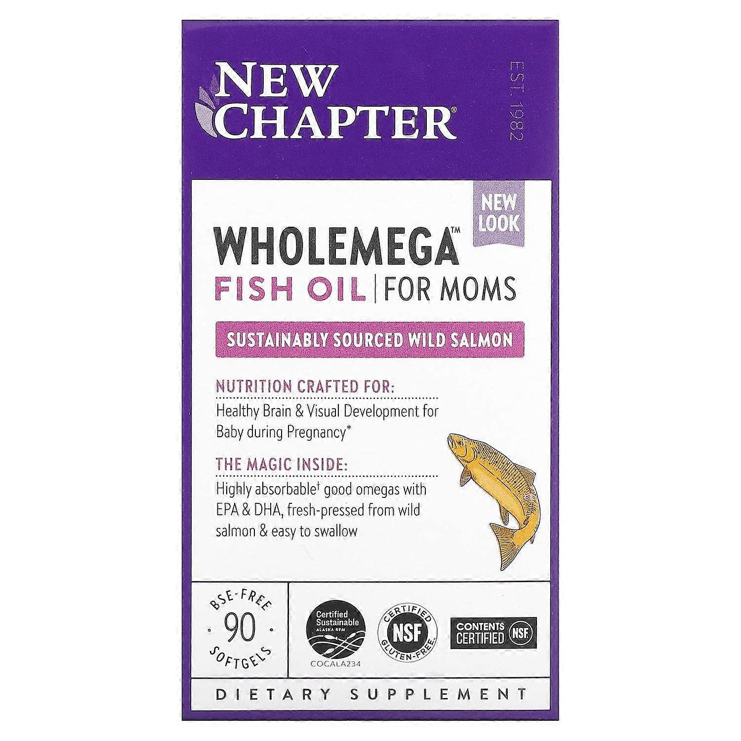 New Chapter, Wholemega Fish Oil for Moms, 90 Softgels