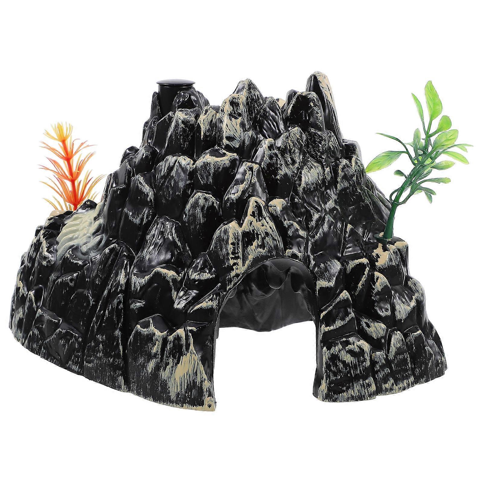 Plastic Electric Volcano Model with Mist Spray and Sound Function 3Pcs for Decoration