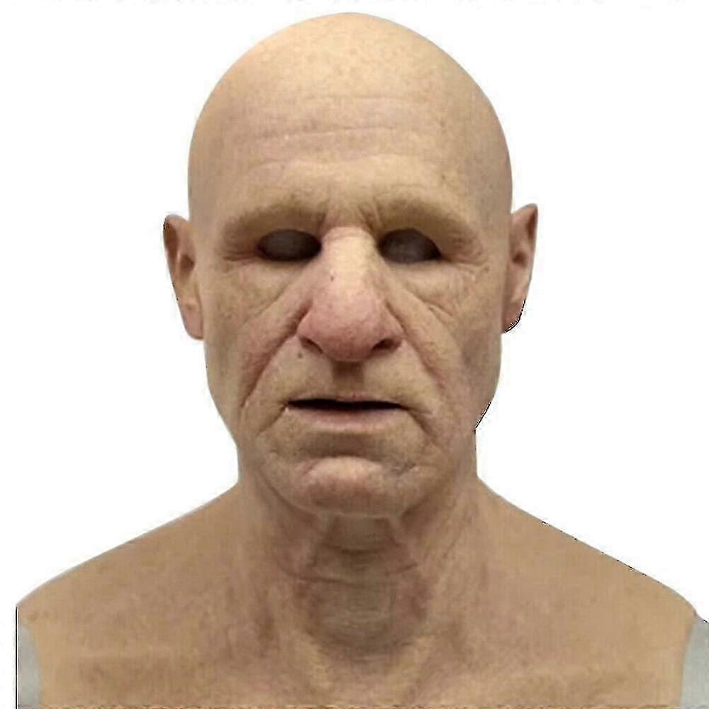 Cosplay Karneval Glatze Alter Mann Gesichtsmaske Party Prop Erwachsener