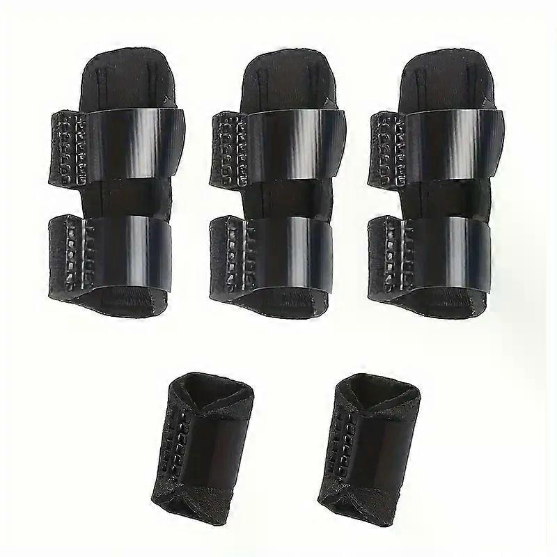 5pc Finger Support Set: 2 Thumb/Pinky Splints + 3 Finger Stabilizers (Index/Middle/Ring)