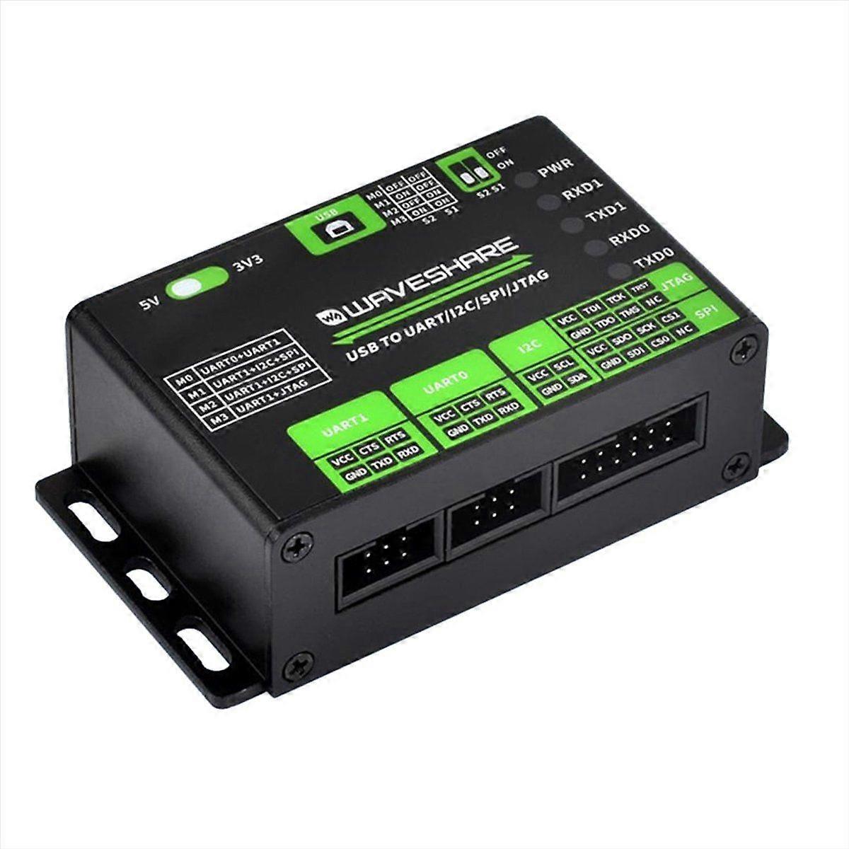 Waveshare USB til UART/I2C/SPI/JTAG-omformer, for Win7/8/8.1/10/11